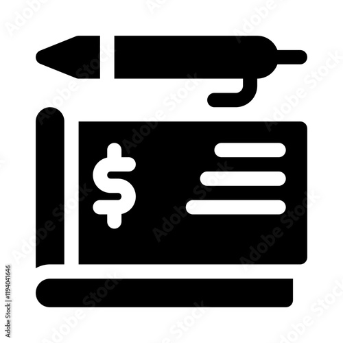 Checkbook glyph icon