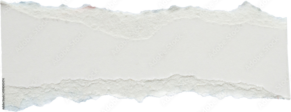 Obraz premium White ripped paper torn edges strips isolated on white background