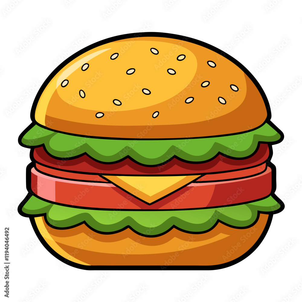 hamburger on a white background hamburger on a white background