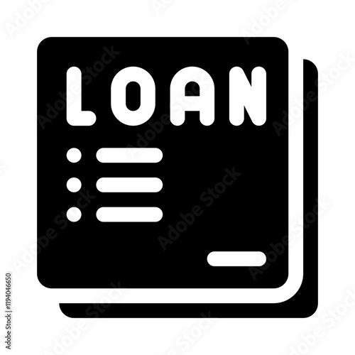 Loan glyph icon