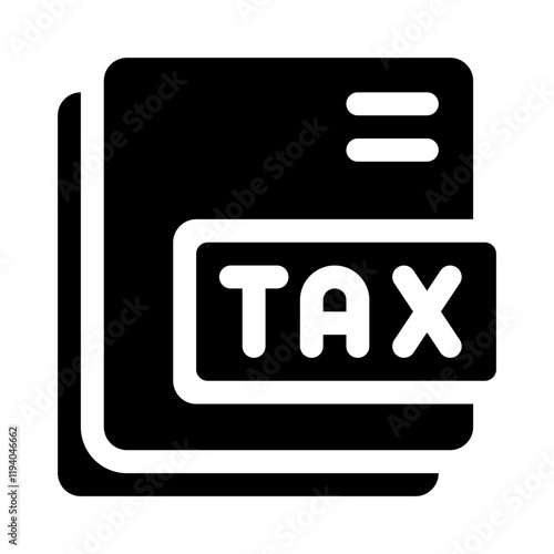 Tax glyph icon