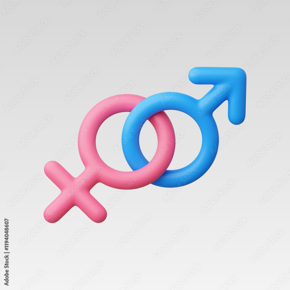 3d Realistic Man and Woman Symbols vector illustration 3d Realistic Man and Woman Symbols vector illustration