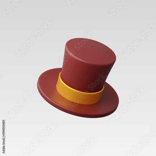 3d Realistic Magic hat icon vector illustration