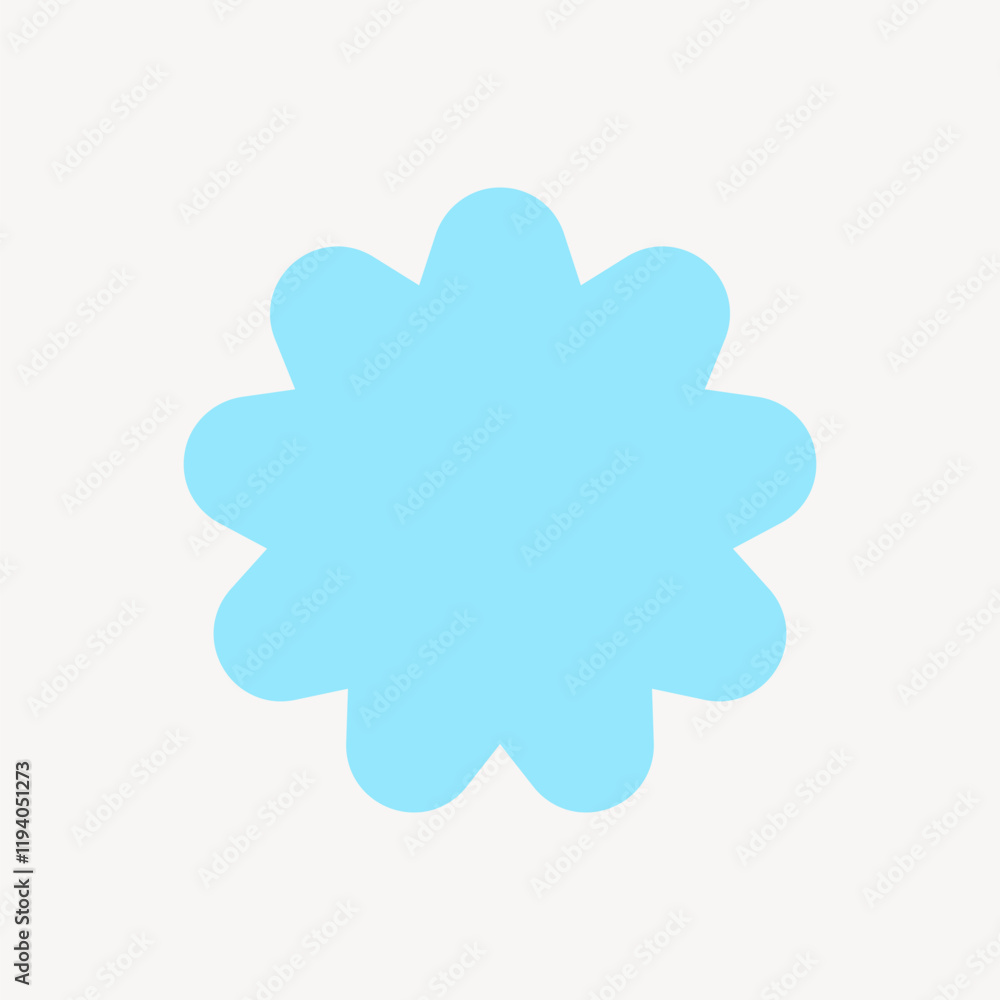 Abstract blue flower shape vector Abstract blue flower shape vector