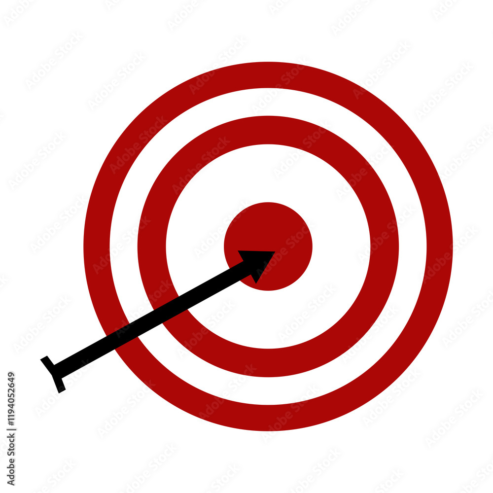 red and white target with black arrow illustration red and white target with black arrow illustration
