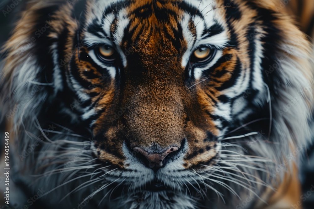 Fototapeta premium Close up portrait of and angry tiger