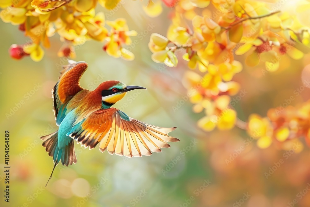 Colorful bird. Nature background. European Bee eater. Merops apiaster. Colorful bird. Nature background. European Bee eater. Merops apiaster.