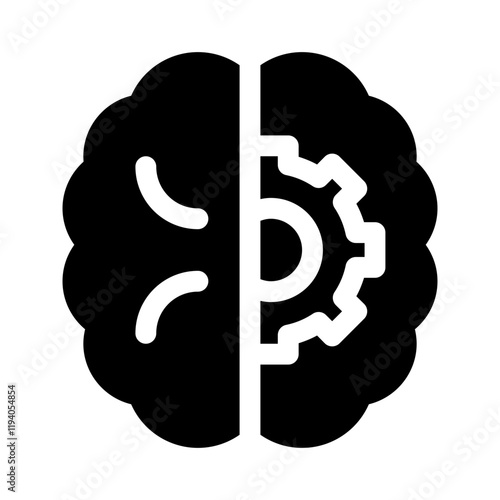 Brain glyph icon