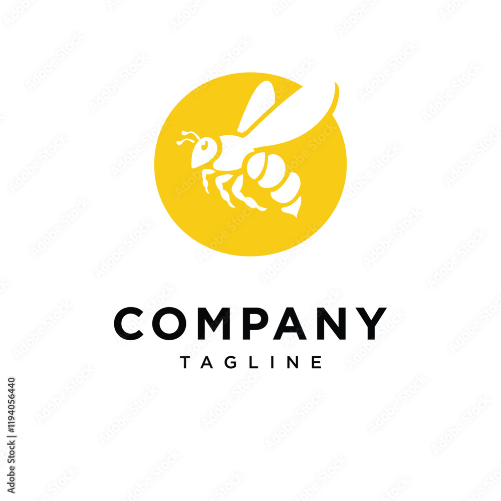 Obraz premium Letter O Bee Logo Icon Vector