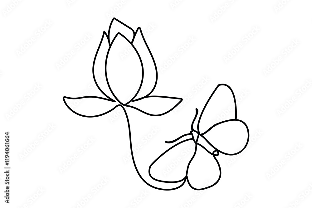 Butterfly single-line art gracefully portrays the intricate elegance of a butterfly, using a single continuous line to symbolize freedom and metamorphosis. Butterfly single-line art gracefully portrays the intricate elegance of a butterfly, using a single continuous line to symbolize freedom and metamorphosis.