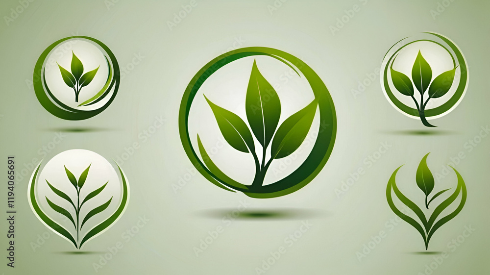 green ecology logo leaf design for World environment day, Earth day, Eco friendly and Sustainability concept, Vector illustration, green ecology logo leaf design for World environment day, Earth day, Eco friendly and Sustainability concept, Vector illustration,