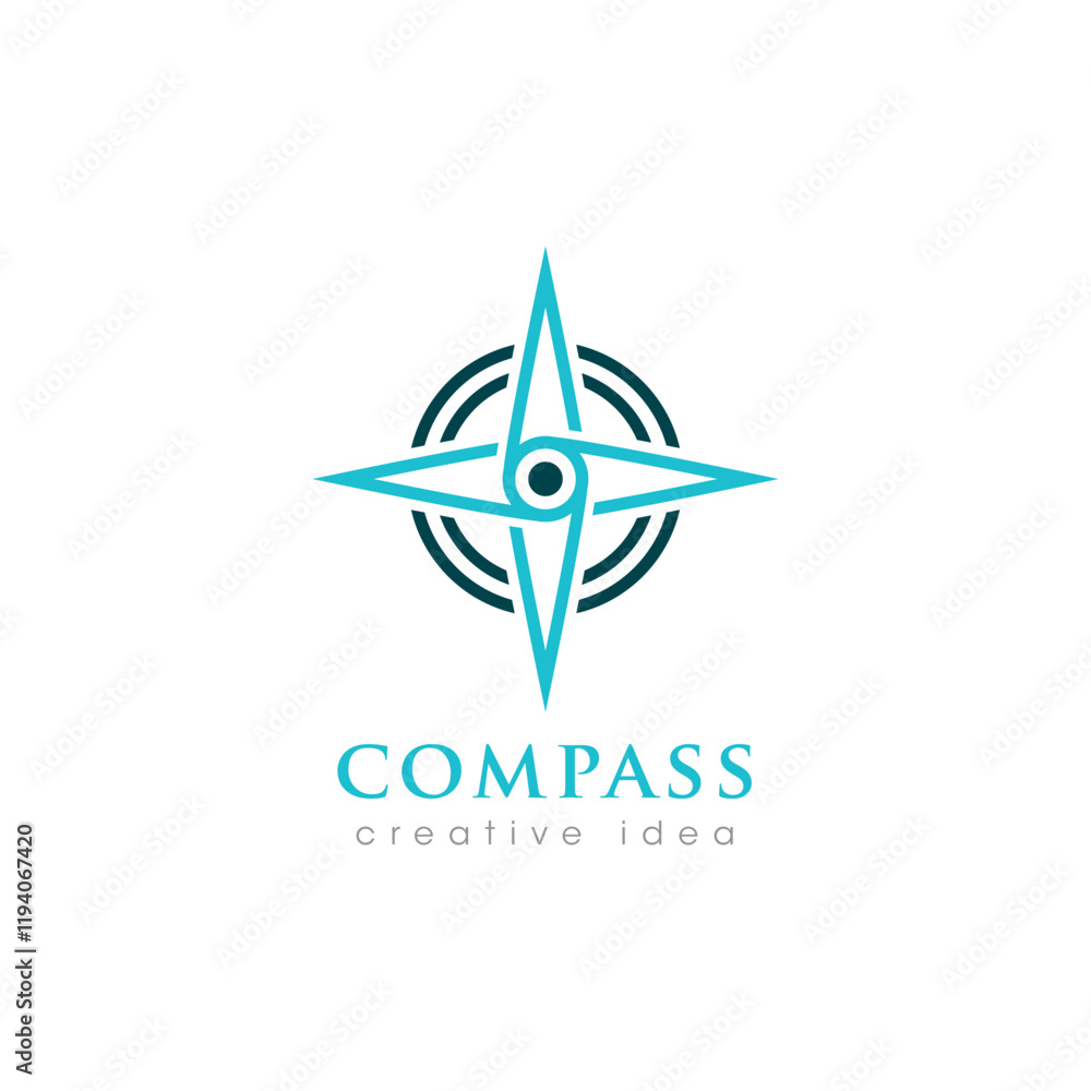 Creative Compass Concept Logo Design Template Creative Compass Concept Logo Design Template
