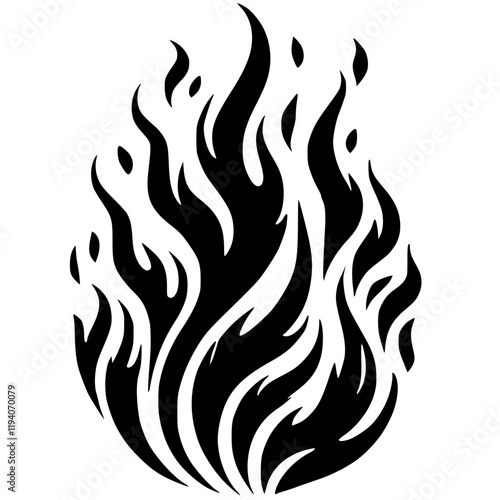 Wallpaper Mural Silhouette of flames Torontodigital.ca
