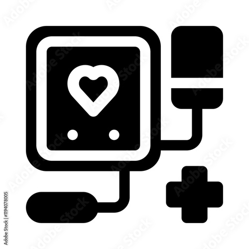 Blood Pressure Monitor glyph icon