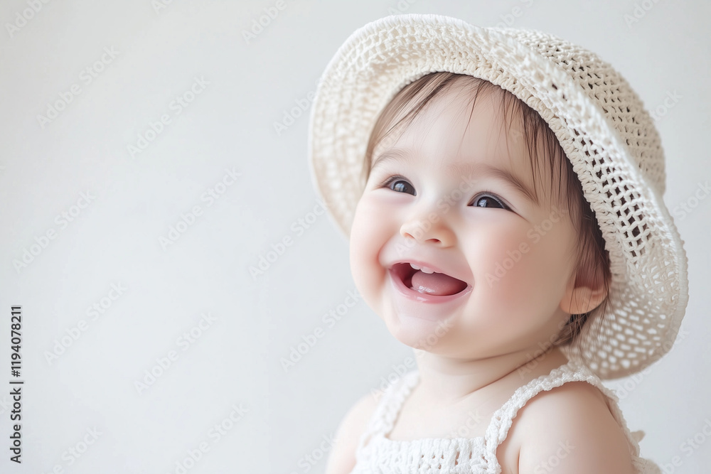 A kid is joyfully smile portrait photo on isolated background A kid is joyfully smile portrait photo on isolated background