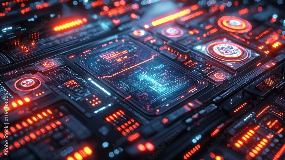 Futuristic digital interface with glowing elements. Futuristic digital interface with glowing elements.