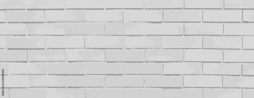 Naklejka premium Brick background with a grey background color. The background has a textured, teal brick pattern, perfect for a rustic style. Brick texture background vector wallpaper