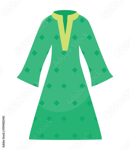 green elegant kurta