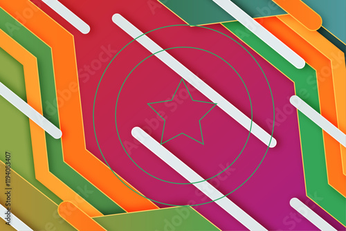 Modern abstract background with diagonal lines and stars