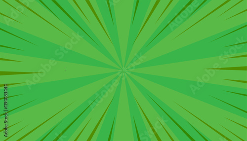Green radial burst background vector design