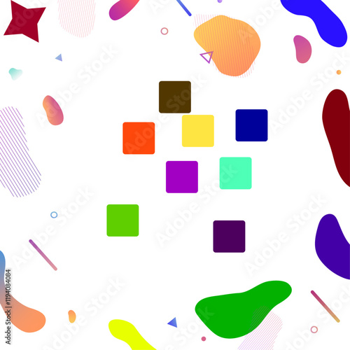 Colorful geometric shapes abstract background