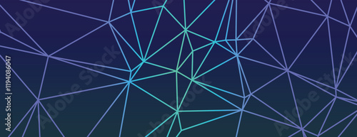 Geometric background with a dark blue gradient. The background features interconnected lines. Blue background with a modern, abstract style. Modern abstract geometric minimal background vector