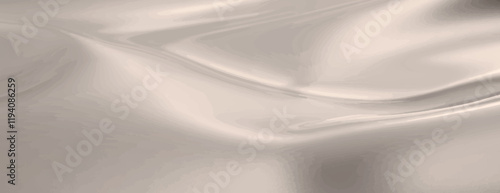 Silky beige background, smooth and flowing. Beige background with a glossy texture. Elegant and soft beige background. Smooth elegant silk fabric texture background vector