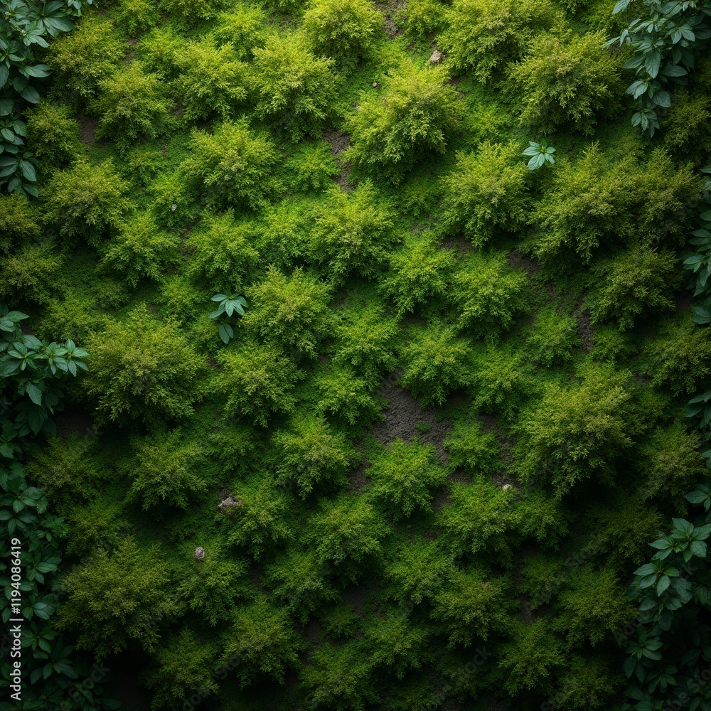 Top View Green Moss Forest Nature Texture Background Top View Green Moss Forest Nature Texture Background