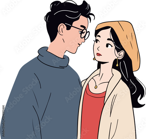 Couple in Close Embrace