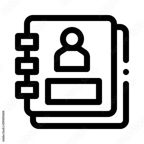 Address book line icon