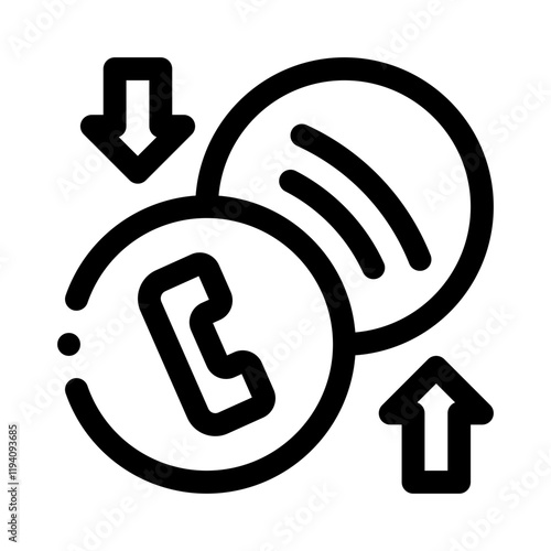 Phone receiver line icon