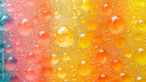 Beautiful abstract background image of colorul vibrant oil bubbles on water  photo