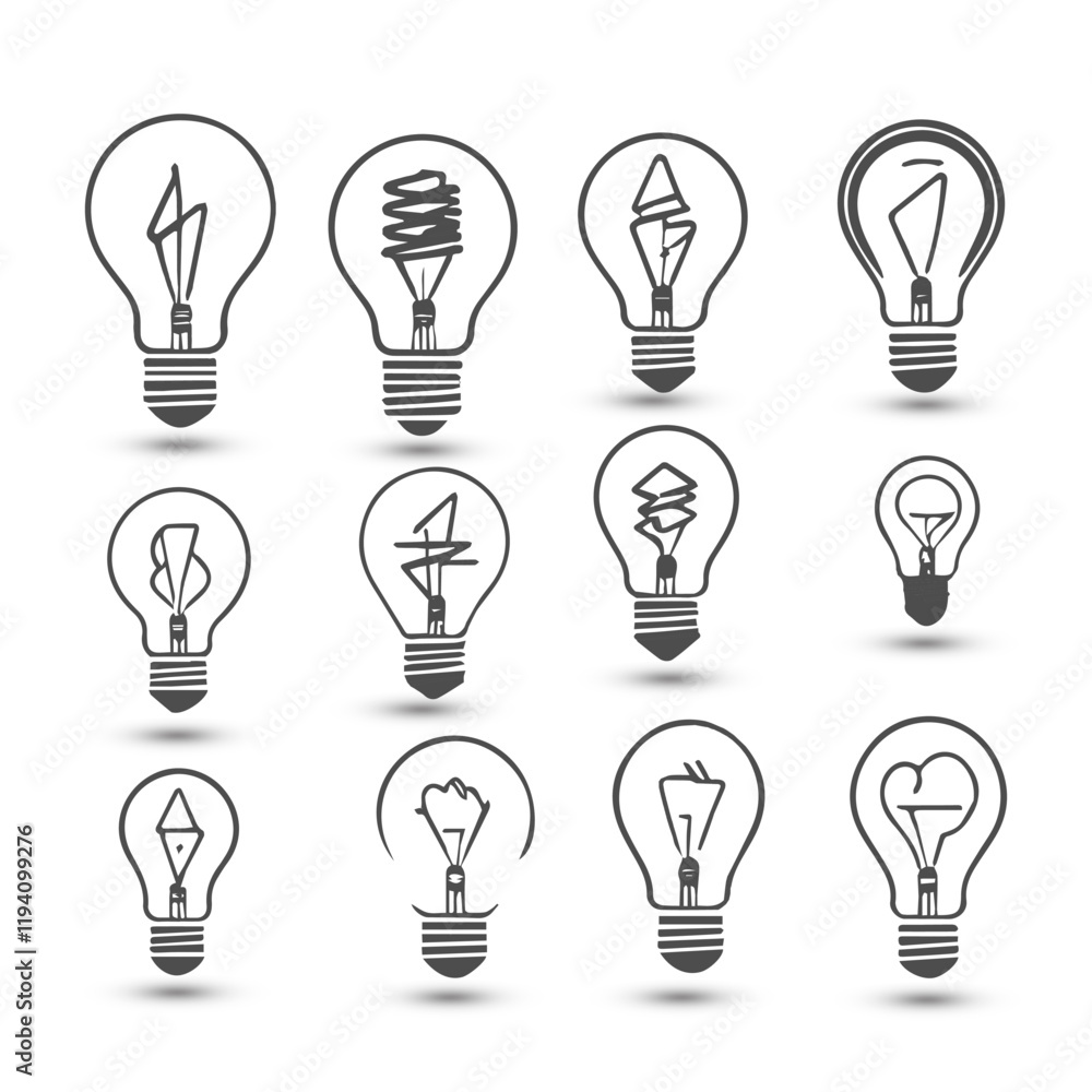 Design bulb Lightning icon on white background. Electric signs. Lightning symbol. Electricity concept stock vector illustration Design bulb Lightning icon on white background. Electric signs. Lightning symbol. Electricity concept stock vector illustration