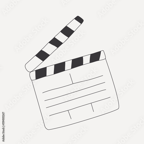 Movie clapperboard, aesthetic illustration design element vector