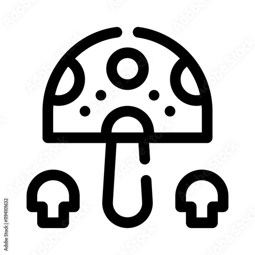 mushroom line icon