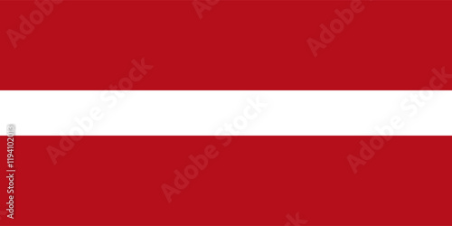 Latvian flag waving proudly with striking red and white colors