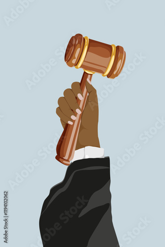 Justice gavel, aesthetic illustration vector