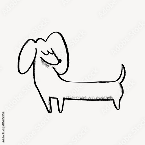 Sassy dog doodle, illustration vector