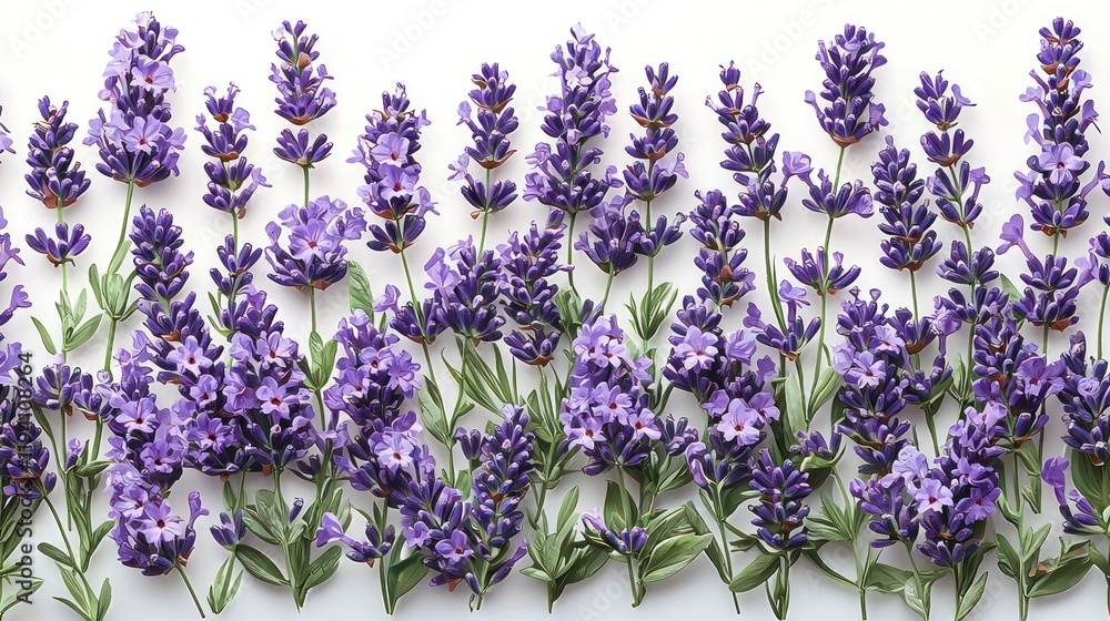 Naklejka premium A vibrant arrangement of lavender flowers.