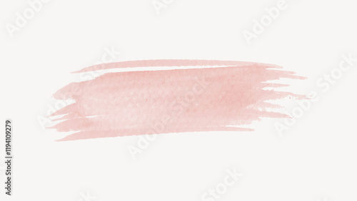 Pink brush collage element vector