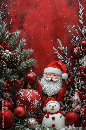 santa claus with christmas tree