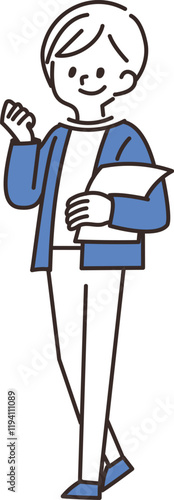 女性　ガッツポーズ