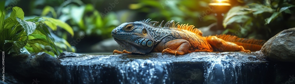 Eco-friendly urban park sustainable green space featuring iguanas nature conservation renewable practices tropical environment wildlife viewpoint Eco-friendly urban park sustainable green space featuring iguanas nature conservation renewable practices tropical environment wildlife viewpoint