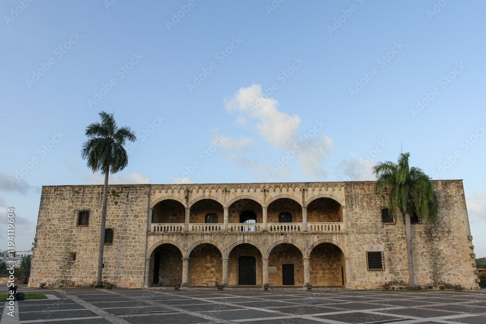 Obraz premium Columbus Alcazar, is the first fortified European palace built in the Americas. Located in the colonial area of Santo Domingo, Dominican Republic, it forms part of the Ciudad Colonial, a UNESCO World 