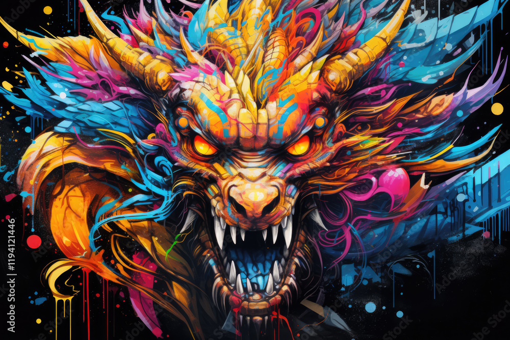 アート, デザイン, イラスト, ペイント, グラフィティ, ドラゴン, アジア, 中国, カラフル, モンスター, art, design, illustration, colorful, monster, dragon, China, paint, graffiti, asia アート, デザイン, イラスト, ペイント, グラフィティ, ドラゴン, アジア, 中国, カラフル, モンスター, art, design, illustration, colorful, monster, dragon, China, paint, graffiti, asia