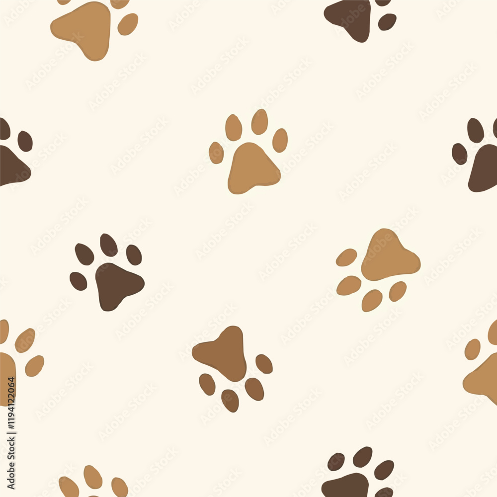 Cat paw cute pink shape seamless repeat pattern Cat paw cute pink shape seamless repeat pattern