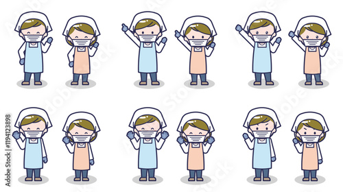 調理員の男女 02