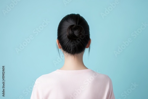 asian woman  back side view  no face