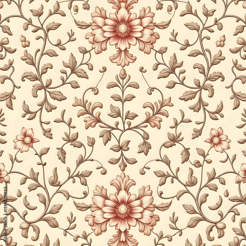 Fototapeta premium seamless pattern with flowers