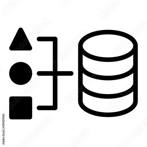 data warehouse glyph icon photo